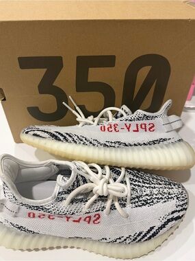 Yeezy Boost 350 V2 White Black with Red Accent